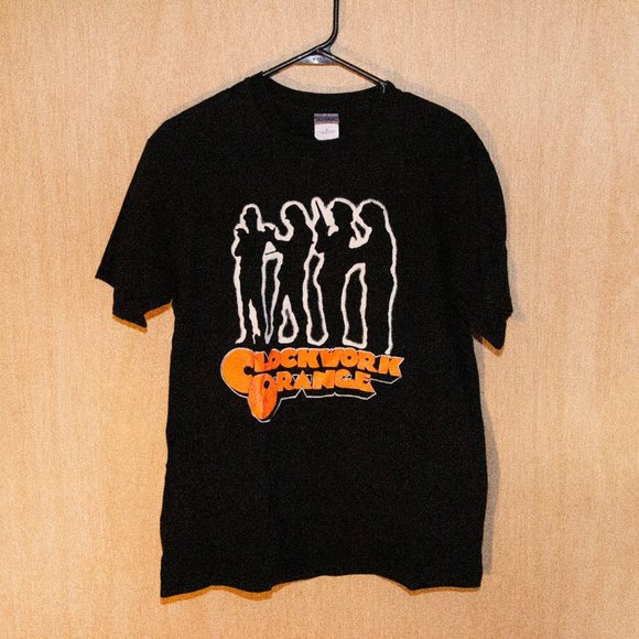 Gildan Stanley Kubrick A Clockwork Orange Logo Tee Shirt, Size Medium, Fair - Picture 1 of 4